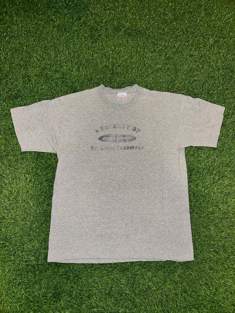 Vintage 90s St. Louis Cardinals Property Of Bud Light Heather Grey T-Shirt XL